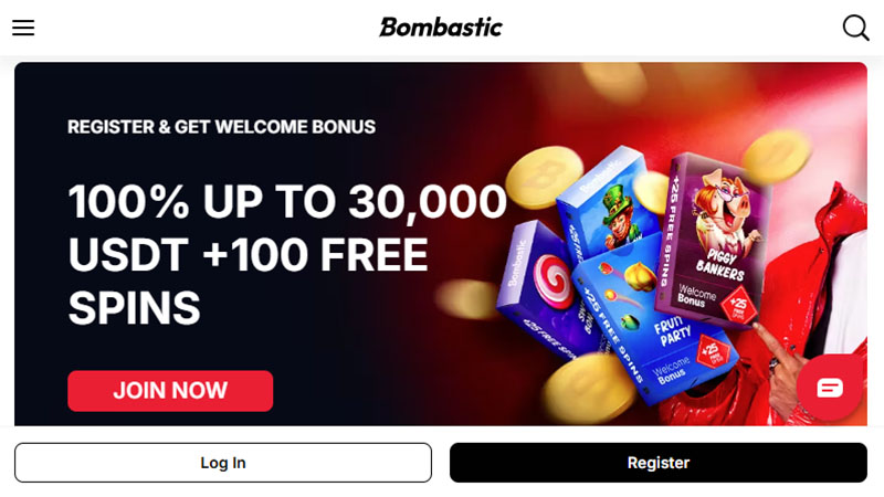 Bombastic Casino Home Page