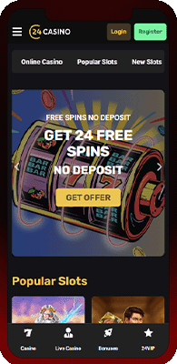 24 Casino Home Page Mockup