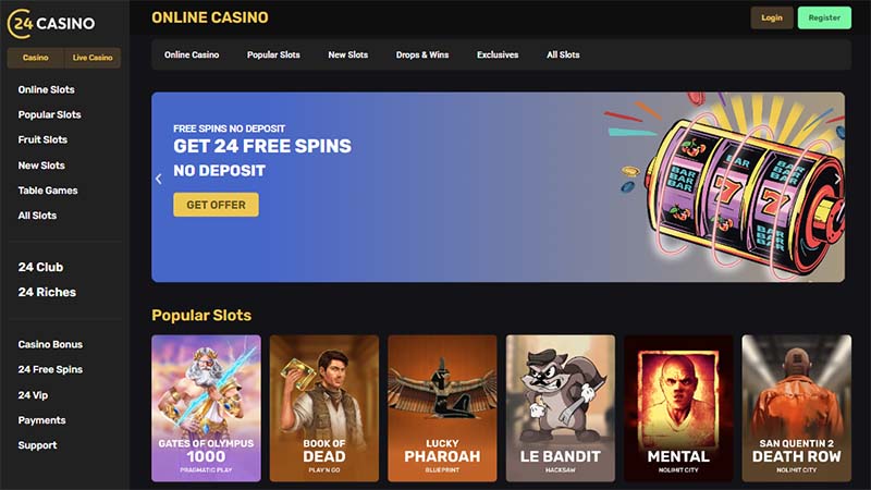 24Casino Home Page