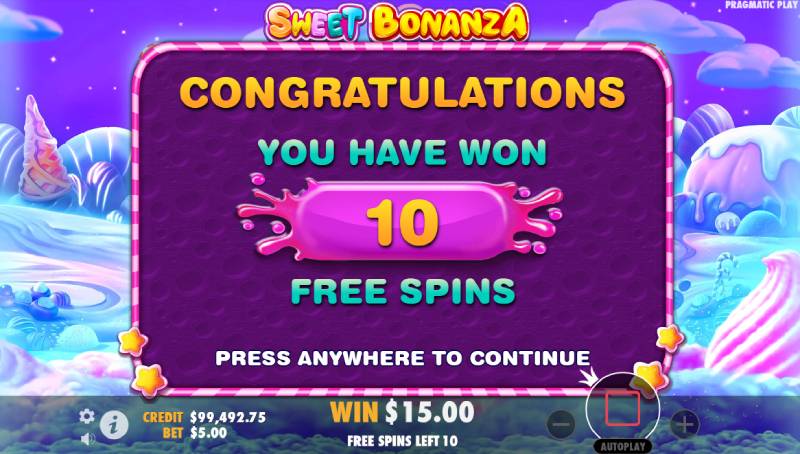 Sweet Bonanza Free Spins